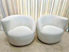 Vladimir Kagan Vladimir Kagan Corkscrew Swivel Chairs for Directional in Boucl PAIR - 4619810