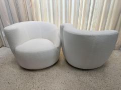 Vladimir Kagan Vladimir Kagan Corkscrew Swivel Chairs for Directional in Boucl PAIR - 4619811