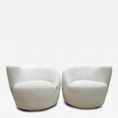 Vladimir Kagan Vladimir Kagan Corkscrew Swivel Chairs for Directional in Boucl PAIR - 4620229