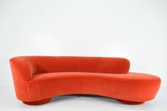 Vladimir Kagan Vladimir Kagan Curved Serpentine Cloud for Sofa in Red Orange Cotton Velvet - 1266498