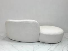 Vladimir Kagan Vladimir Kagan Curved Zoe Sofa in White Boucle for American Leather Signed - 3176058