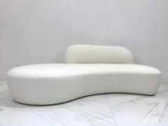 Vladimir Kagan Vladimir Kagan Curved Zoe Sofa in White Boucle for American Leather Signed - 3176234