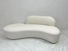 Vladimir Kagan Vladimir Kagan Curved Zoe Sofa in White Boucle for American Leather Signed - 3176257