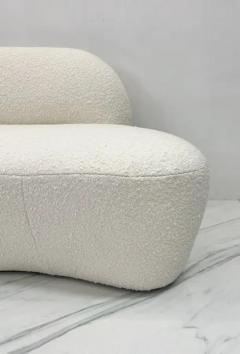 Vladimir Kagan Vladimir Kagan Curved Zoe Sofa in White Boucle for American Leather Signed - 3176298