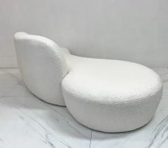 Vladimir Kagan Vladimir Kagan Curved Zoe Sofa in White Boucle for American Leather Signed - 3176312