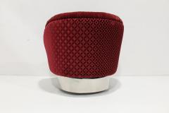 Vladimir Kagan Vladimir Kagan Ellipse Lounge Chair in Red Velvet - 4524055