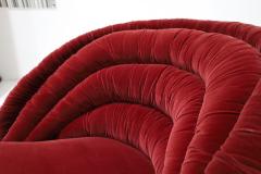 Vladimir Kagan Vladimir Kagan Ellipse Lounge Chair in Red Velvet - 4524058