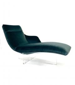 Vladimir Kagan Vladimir Kagan Erica Chaise Lounge Chair in New Holly Hunt Mohair Circa 1960s - 3536575