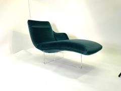 Vladimir Kagan Vladimir Kagan Erica Chaise Lounge Chair in New Holly Hunt Mohair Circa 1960s - 3536709