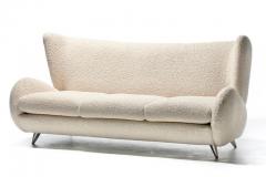 Vladimir Kagan Vladimir Kagan Fiftyish Sofa in Super Soft Ivory White Boucl  - 2629940