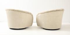 Vladimir Kagan Vladimir Kagan For Directional Swivel Lounge Chairs In Velvet - 4414724