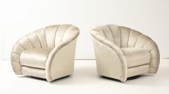 Vladimir Kagan Vladimir Kagan For Directional Swivel Lounge Chairs In Velvet - 4414727