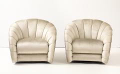 Vladimir Kagan Vladimir Kagan For Directional Swivel Lounge Chairs In Velvet - 4414728