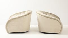 Vladimir Kagan Vladimir Kagan For Directional Swivel Lounge Chairs In Velvet - 4414729