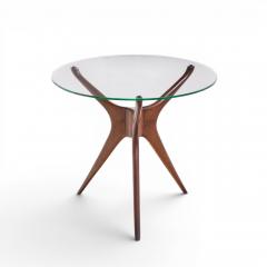 Vladimir Kagan Vladimir Kagan For Dreyfuss Walnut Tri Symmetric Sculptural Side Tables Pair - 4574531