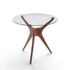 Vladimir Kagan Vladimir Kagan For Dreyfuss Walnut Tri Symmetric Sculptural Side Tables Pair - 4574533