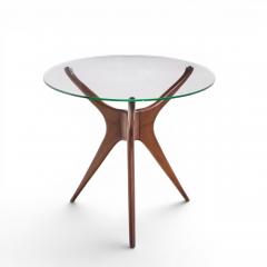 Vladimir Kagan Vladimir Kagan For Dreyfuss Walnut Tri Symmetric Sculptural Side Tables Pair - 4574535