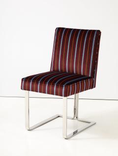 Vladimir Kagan Vladimir Kagan For Kagan Dreyfuss Steel Donghia Velvet Dining Chairs Set Of 8 - 3617626
