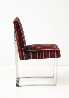 Vladimir Kagan Vladimir Kagan For Kagan Dreyfuss Steel Donghia Velvet Dining Chairs Set Of 8 - 3617627