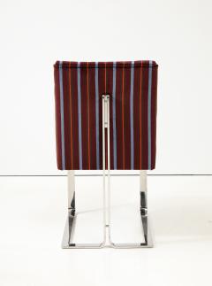 Vladimir Kagan Vladimir Kagan For Kagan Dreyfuss Steel Donghia Velvet Dining Chairs Set Of 8 - 3617629