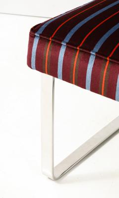 Vladimir Kagan Vladimir Kagan For Kagan Dreyfuss Steel Donghia Velvet Dining Chairs Set Of 8 - 3617630