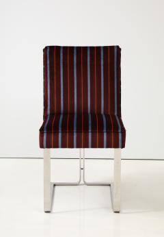 Vladimir Kagan Vladimir Kagan For Kagan Dreyfuss Steel Donghia Velvet Dining Chairs Set Of 8 - 3617633