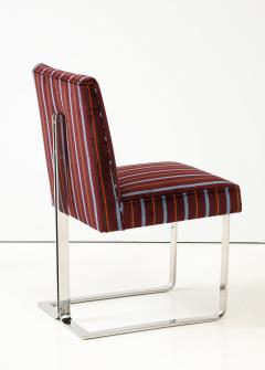 Vladimir Kagan Vladimir Kagan For Kagan Dreyfuss Steel Donghia Velvet Dining Chairs Set Of 8 - 3617634