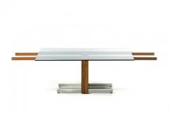 Vladimir Kagan Vladimir Kagan Handmade Expandable Dining Table of Bleached Rosewood Aluminum - 3208386