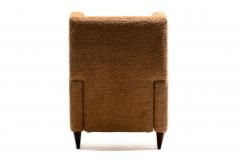 Vladimir Kagan Vladimir Kagan Juno Wingback Recliner in Soft Cocoa Brown Boucl  - 4222849