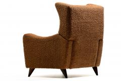 Vladimir Kagan Vladimir Kagan Juno Wingback Recliner in Soft Cocoa Brown Boucl  - 4222850