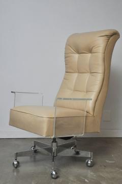 Vladimir Kagan Vladimir Kagan Leather Desk Chair with Lucite Arms - 622965