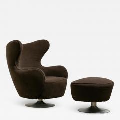 Vladimir Kagan Vladimir Kagan Lounge Chair and Matching Ottoman Labeled - 2250090