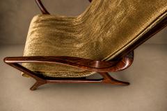 Vladimir Kagan Vladimir Kagan Lounge Chair in Brazilian Rosewood Velvet Brazil - 4594375