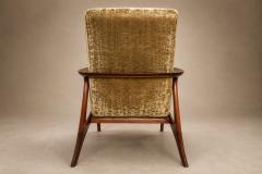 Vladimir Kagan Vladimir Kagan Lounge Chair in Brazilian Rosewood Velvet Brazil - 4594379