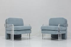 Vladimir Kagan Vladimir Kagan Lucite Leg Lounge Chairs in Holly Hunt Great Plains Alpaca - 3474792
