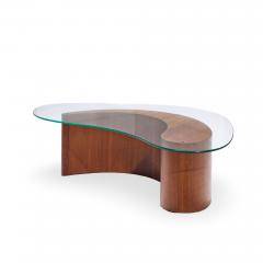Vladimir Kagan Vladimir Kagan Mid Century Apostrophe Comma Walnut and Glass Coffee Table - 4500929