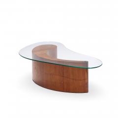 Vladimir Kagan Vladimir Kagan Mid Century Apostrophe Comma Walnut and Glass Coffee Table - 4500933
