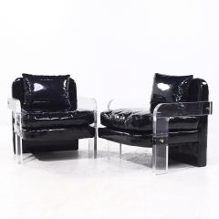 Vladimir Kagan Vladimir Kagan Mid Century Lucite Lounge Chairs Pair - 4152614