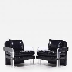 Vladimir Kagan Vladimir Kagan Mid Century Lucite Lounge Chairs Pair - 4152841