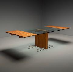 Vladimir Kagan Vladimir Kagan Mid Century Modern Dining Table Zebrawood Glass USA 1967 - 3937525