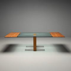 Vladimir Kagan Vladimir Kagan Mid Century Modern Dining Table Zebrawood Glass USA 1967 - 3937527