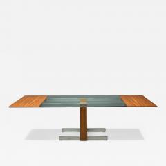 Vladimir Kagan Vladimir Kagan Mid Century Modern Dining Table Zebrawood Glass USA 1967 - 3939948