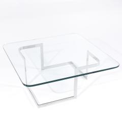 Vladimir Kagan Vladimir Kagan Mid Century Steel and Glass Infinity Coffee Table - 3836596