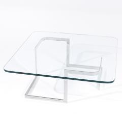 Vladimir Kagan Vladimir Kagan Mid Century Steel and Glass Infinity Coffee Table - 3836597