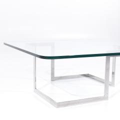 Vladimir Kagan Vladimir Kagan Mid Century Steel and Glass Infinity Coffee Table - 3836599