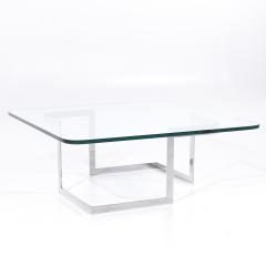 Vladimir Kagan Vladimir Kagan Mid Century Steel and Glass Infinity Coffee Table - 3836603