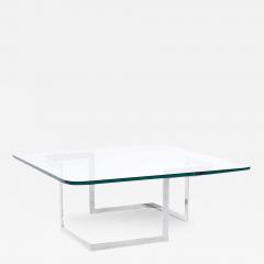 Vladimir Kagan Vladimir Kagan Mid Century Steel and Glass Infinity Coffee Table - 3848567