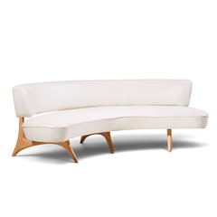 Vladimir Kagan Vladimir Kagan Mid Century Tiger Maple Floating Curve Sofa - 4754067