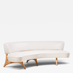 Vladimir Kagan Vladimir Kagan Mid Century Tiger Maple Floating Curve Sofa - 4754071