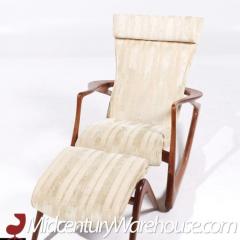 Vladimir Kagan Vladimir Kagan Mid Century Two Position Contour Walnut Rocking Chair and Ottoman - 3598415